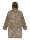 Bally Hooded Drawstring Raincoat In Neutral