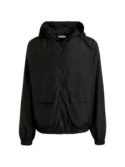 Bally Hooded Flap-pocket Jacket In Black