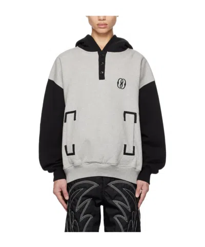Bally Hooded Long-sleeved Hoodie In Black