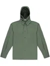 Bally Hooded Shirt Jacket In Green