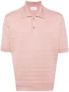 Bally Horizontal Stripe Polo Shirt In Pink