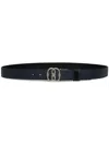 Bally Iconic Reversible Leather Belt In Blue