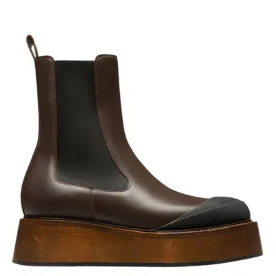 Bally Ilene Leather Booties In Brown