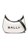 Bally Ivory Canvas Shoulder Bag In Neutrals