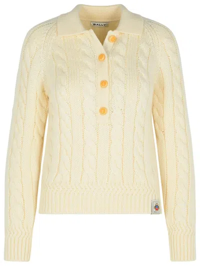 BALLY IVORY EXTRAFINE MERINO WOOL SWEATER