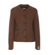 Bally Houndstooth Jacket In Brown