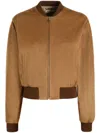 Bally Bomber Jacket With Suede Finish And Pockets