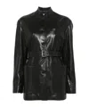 Bally Belted Stand Collar Jacket With Detachable Belt In Black
