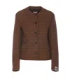 Bally Houndstooth Jacket In Brown