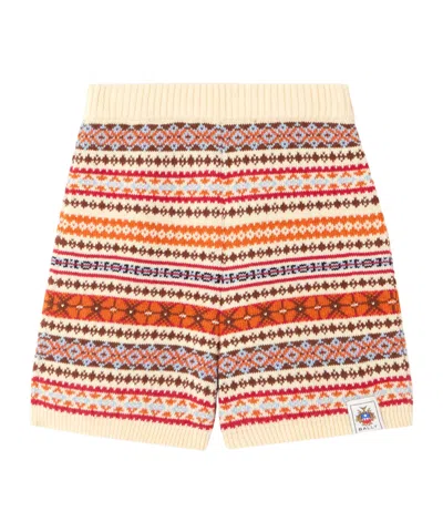 Bally Jacquard-knit Wool Shorts In Neutral