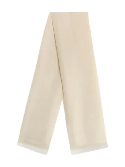 Bally Jacquard Logo Scarves In Neutral