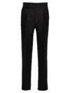 Bally Pressed-crease Tapered-leg Regular-fit Cotton And Wool-blend Trousers
