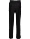 Bally Pressed-crease Tapered-leg Regular-fit Cotton And Wool-blend Trousers In Black
