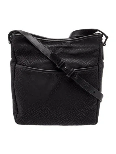 Pre-owned Bally Jacquard Shoulder Bag In Black