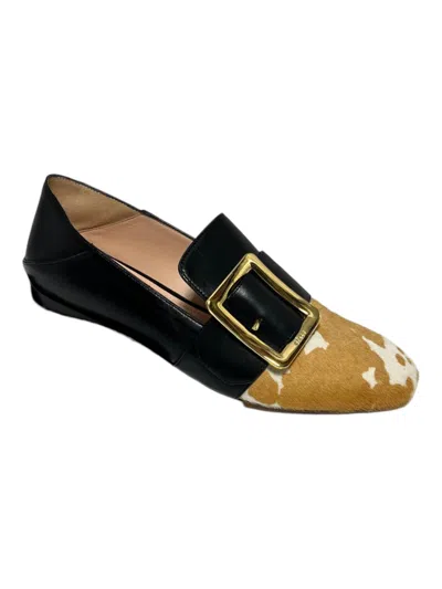 Bally Janelle 6225887 Ladies White/black Pony Loafers Leather In Multi