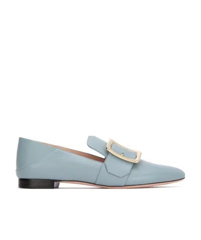 Bally Janelle Buckle Flat-soled Casual Shoes In Gray
