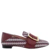 Bally Janelle Buckle Monogram Loafers In Multi