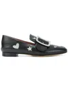 Bally Janelle Hearts Women's 6221029 Black Leather Loafers In Multi