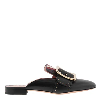 Bally Janesse Studded Leather Mules In Black