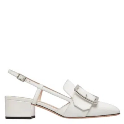 Bally Jasmine Patent Leather Pumps In White