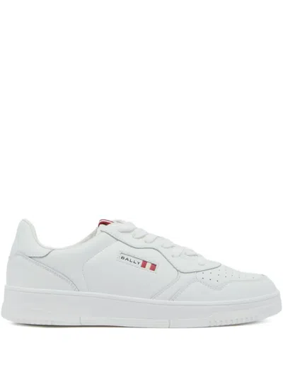 Bally Jasper Leather Sneakers In White