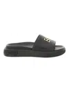 Bally Jaxons 6300152 Men's Black Bovine Grained Leather Sandals In Black