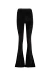 Bally Flared Pants In Black Velvet In Black