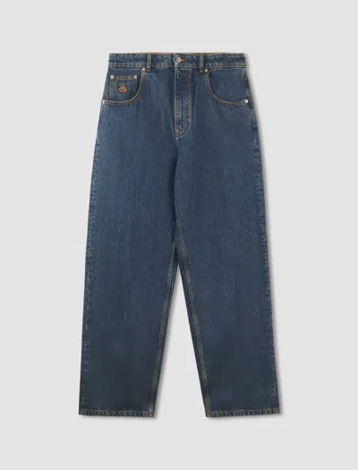 Bally Logo-embroidered Tapered Jeans In Denim 50