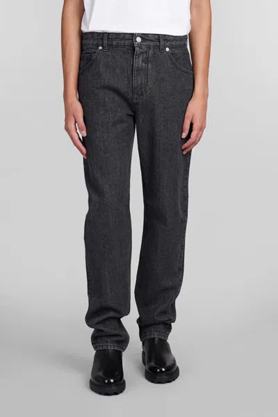 Bally Logo-patch Straight-leg Jeans In Grey
