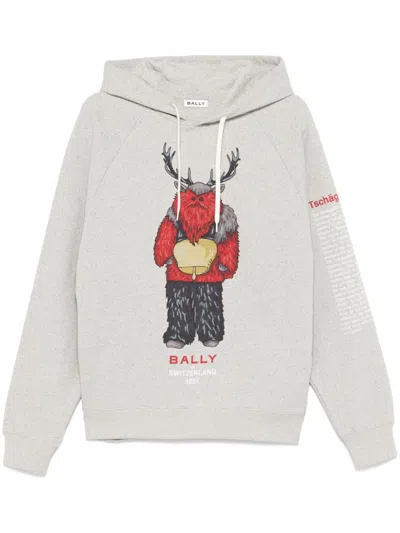 Bally Jersey Hoodie In Grau