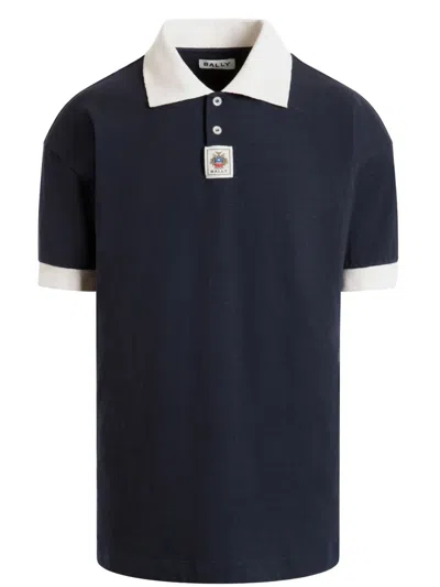 Bally Jersey Ribeiro Polo In Blue White