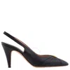 Bally Emblem 80mm Leather Pumps In Black
