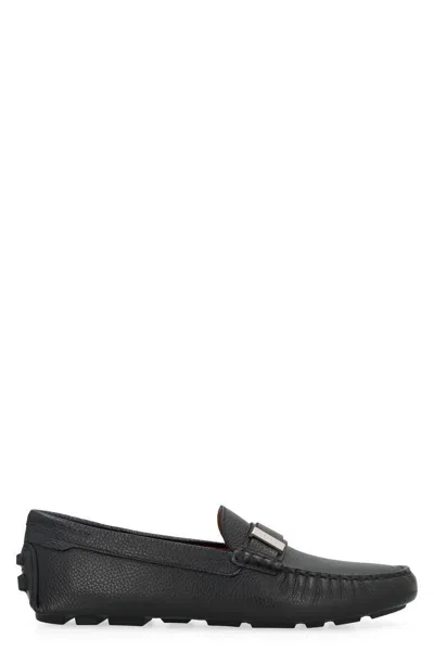 Bally Kaido Leather Loafers In Black