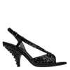Bally Katy Python Printed Leather Sandals In Black
