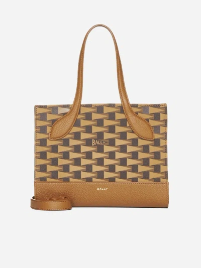 Bally Mini Keep On Monogram Tote Bag In Brown