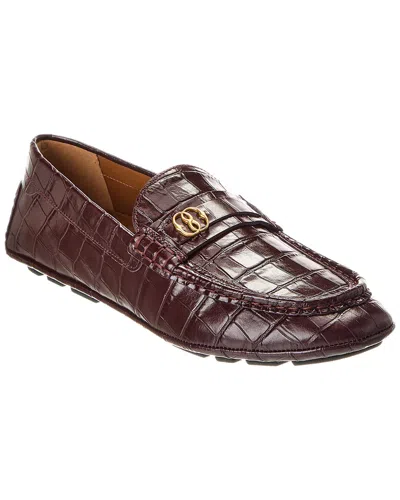 Bally Keeper Croc-embossed Leather Loafer In Brown