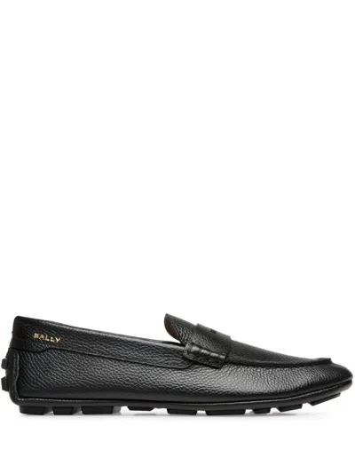 Bally Leather Driving Shoes In Black