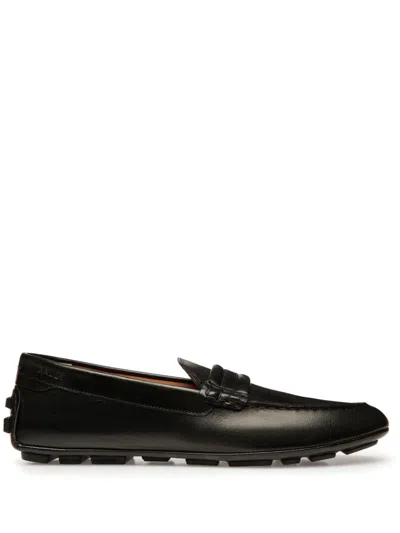 Bally Kerbs Leather Driving Loafers In Black