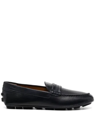 Bally Kerbs Leather Loafers In Blue