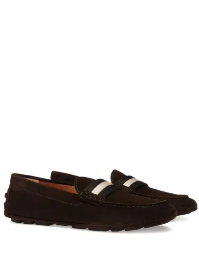 Bally Kerbs Striped Loafers In Brown