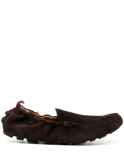 Bally Kerbs Suede Loafers In Brown