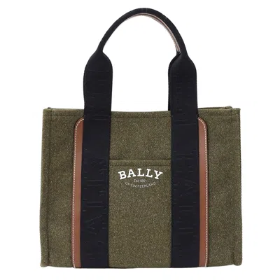Pre-owned Bally Khaki Canvas Handbag Tote Bag ()