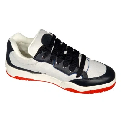 Pre-owned Bally Kiro 6303812 Men's Black & White Calf Leather Sneakers Msrp $570