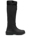 Bally Rubber Sole Knee-high Round Toe Boots In Black