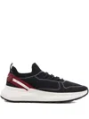 Bally Knit Ribbon Heel Sylen Sneakers In Black