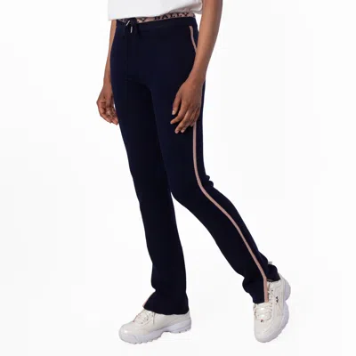 Bally Knit Track Pants With Contrast Side Stripe In Black