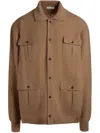 Bally Knitted Cashmere Shirt In Brown
