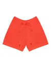 Bally Knitted Drawstring Shorts In Orange
