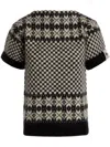 Bally Checked Knit Top In Black