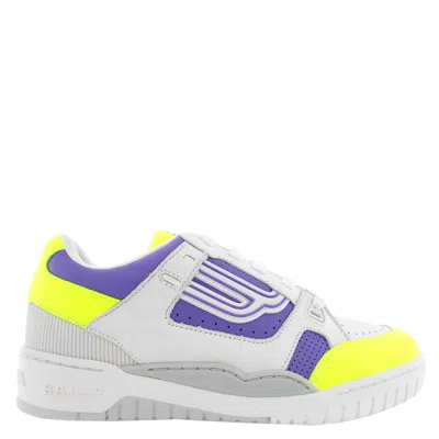 Bally Kuba White Lambskin Sneakers In Multi